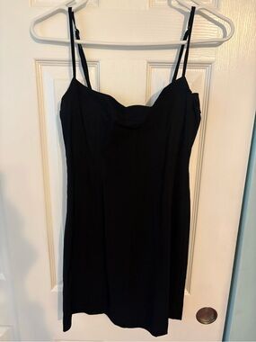 BDG Black Mini Slip Dress with Spaghetti Straps